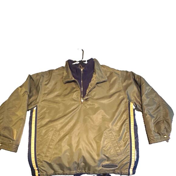 Aéropostale Other - Aéropostale Men's L Green/Blue Nylon Zip Jacket Lined Stand-Up Collar Short